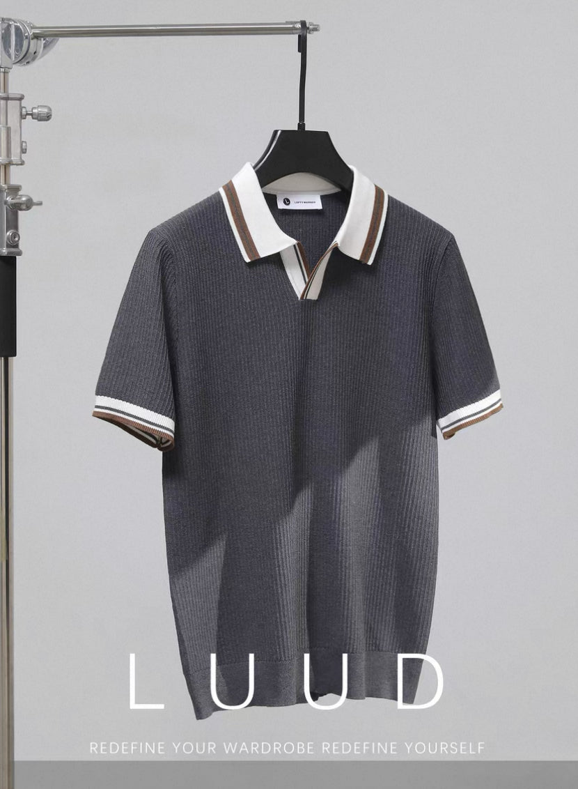 ERKEK POLO YAKA KOL LASTİKLİ T-SHORT
