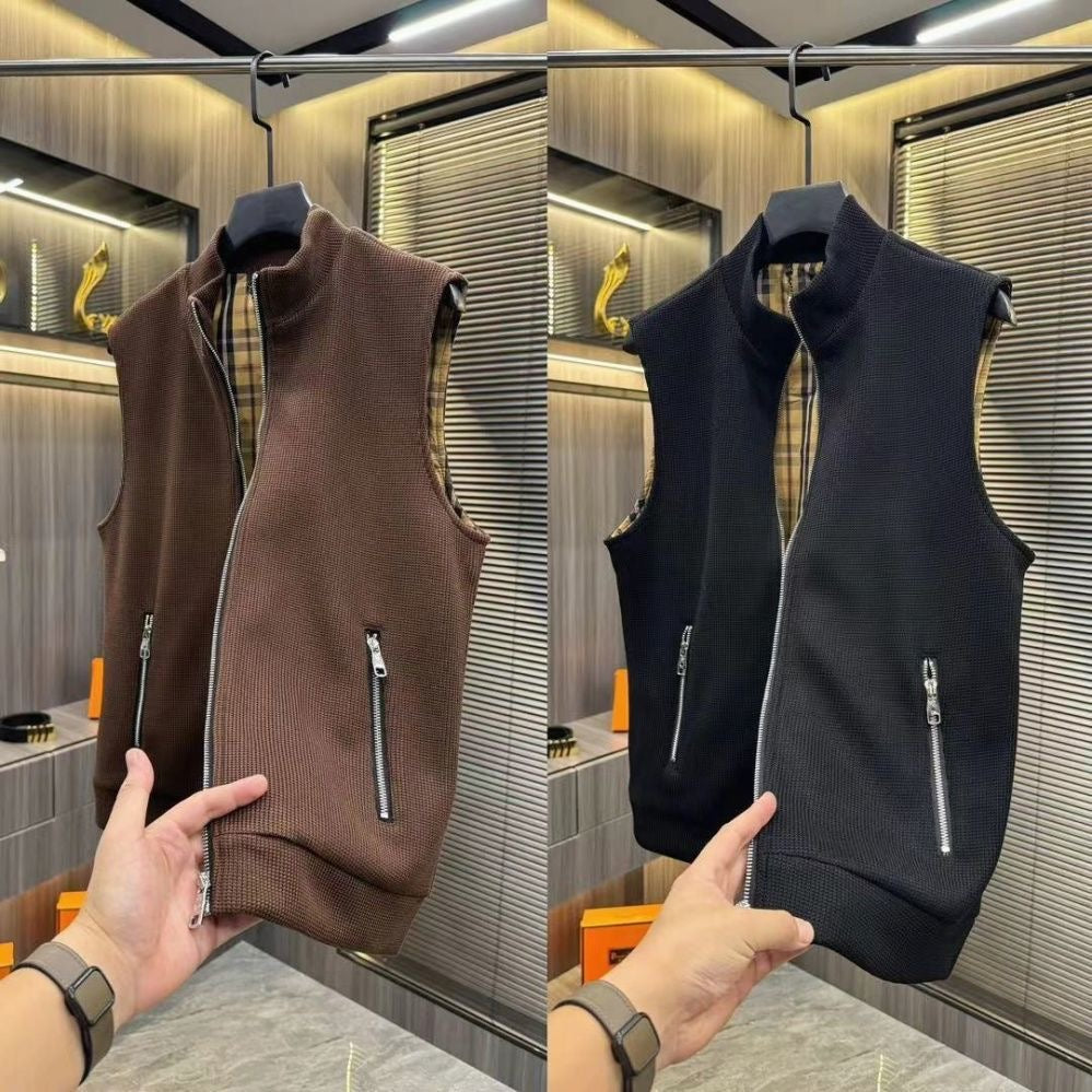 IÇ BURBERRY DESENLI ERKEK YELEK