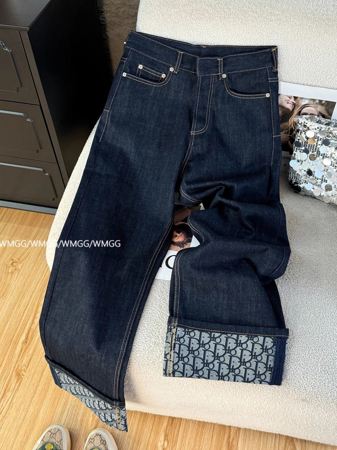 KADIN DIOR DESENLI PANTOLON