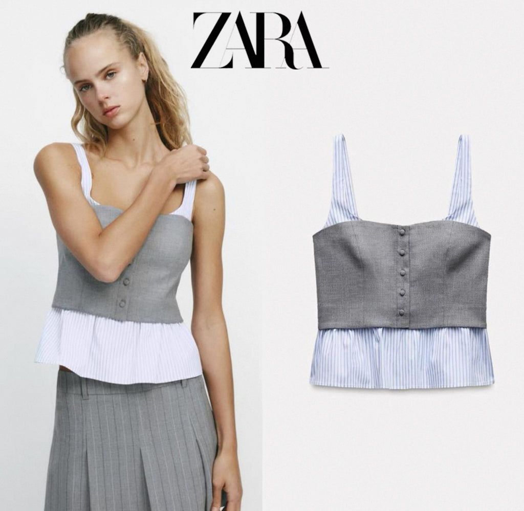 ZARA CROP GOMLEK KADIN MODEL