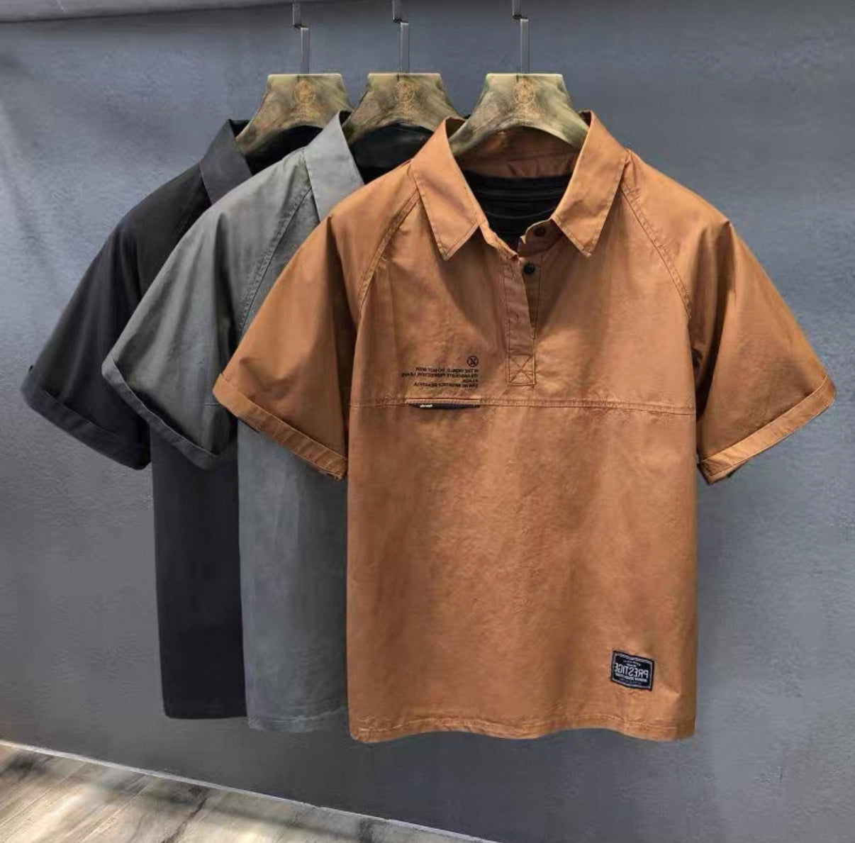ERKEK POLO YAKA RETRO DUZ T-SHORT